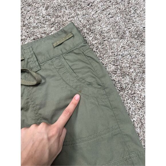 vintage y2k express mini mirco skirt army green utility drawstring waistband 2 - Picture 9 of 10